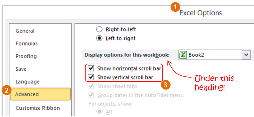Hiding Options in Excel6