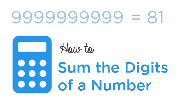 how to sum digits of a number goodly digits number