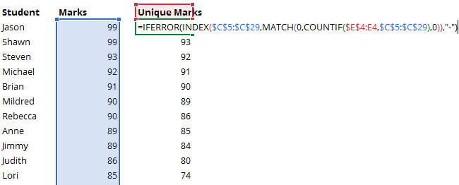 How to Rank Data in Excel 8