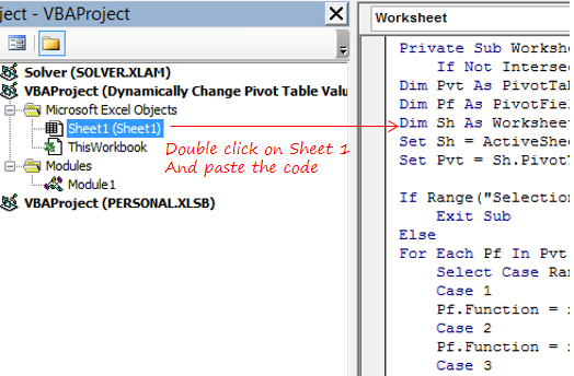 Change Pivot Table Values Field Using Vba Goodly