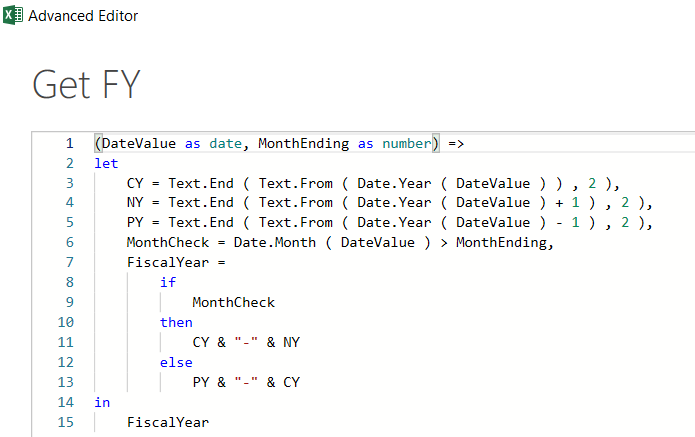 Custom Fiscal Year and Quarter in Power Query